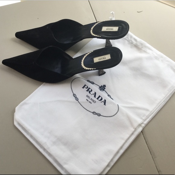 Prada Shoes - PRADA  Black Suede Shoes